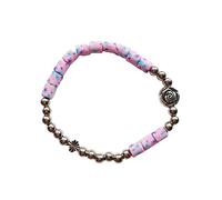 Zgehnao Rosario elastico morbido ceramica mano gioielli regalo forniture per bambini ragazza ragazzi vacanza accessorio