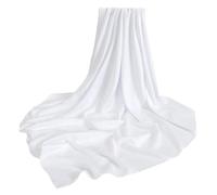 Zgehnao Sciarpa da deserto, classica sciarpa shemagh bianca araba scialle per maschi musulmani arabi copricapo casual deserto sciarpa, bianco, Length: about 110cm