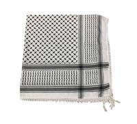 Zgehnao Sciarpa del deserto, sciarpa araba traspirante per uomo in cotone deserto collo etnico copricapo scialle tradizionale sciarpa copricapo, bianco, 125*125cm