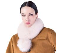 Zgehnao Sciarpa invernale da donna, in pelliccia, morbida, elegante, calda, elegante e calda, rosa chiaro, 60*14