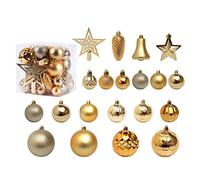 Zgehnao Set di 45 decorazioni da appendere per albero di Natale, stella e ciondoli