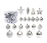 Zgehnao Set di 45 decorazioni da appendere per albero di Natale, stella e ciondoli