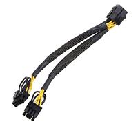Zgehnao Splitter PCI PCIe a 8 pin per alimentatore espresso da 8 pin a connettore di estensione a 6 pin con manicotto in nylon 8.7