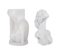 Zgehnao Stampi per candele, 3D a forma di ragazza, in silicone per candele, resina epossidica, sapone, gesso, decorazione per torte, cioccolato, stampo fatto a mano in gesso