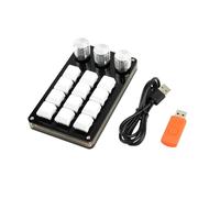 Zgehnao Tastiera a 12 tasti con 3 manopole personalizzabile Gaming Editing Video Programmazione Piccola tastiera macro retroilluminata