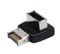 Zgehnao USB 3.1 Tipo E Adattatore 90 Gradi Sterzo Gomito Verticale Tipo E Intestazione Convertitori Per Schede Madri Computer PH74A/PH74B