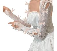 Zgehnao Y2K - Manicotti lunghi per braccia, guanti senza dita, maniche in pizzo, maniche per braccia in pizzo