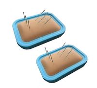 ZGFOZJGC 2 Pezzi Modello di Pelle del Cuscinetto per agopuntura, Cuscinetto in Silicone per Allenamento di agopuntura ad Alta Simulazione, Riutilizzabile e Durevole per Strumento didattico per studen