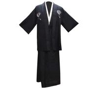 Zghhc 1 Set Abito Samurai Giapponese Samurai Tradizionale Giapponese Uomo Kimono Guerriero Robe Outfit Guerriero Costume Cosplay Puntelli di Prestazione per Gli Uomini
