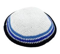 Zghhc Berretto Kippah Judaica Lavorato a Maglia Berretto con Zucchetto Kippah Fatto a Mano in Maglia di Cotone per Uomo Cappello Yamaka Cappelli Ebrei