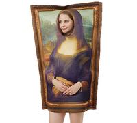 Zghhc Costume Murale Monna Lisa per Adulti, Abito Operato, Cornice Medievale Famosa, Abiti per Pittura, Feste di Halloween, Abiti Divertenti per Donne, Uomini, Carnevale E Feste a Tema