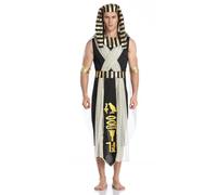 Zghhc Costumi di Halloween Costume Re 'Antico Egitto Costume Regina Cleopatra Faraone Egiziano Costume Coppia Cosplay per Feste di Halloween