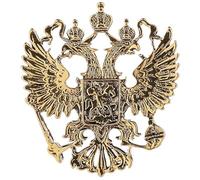 Zghhc Distintivo a Due Teste Russia, Spilla in Lega Vintage Spilla Bavero, Corsage Animale Spilla Distintivo Russia Spilla per Colletto di Camicia Uomo per Giacche di Abbigliamento