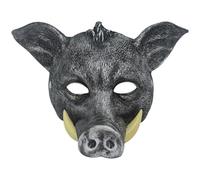 Zghhc Maschera per Il Viso 3D Realistica di Cinghiale, Copertura per Il Viso di Maiale in Schiuma Pu Vestire Animali Festa Maschera Rave Cosplay Oggetti di Scena per Feste in Maschera di Halloween