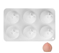 Zghhc Stampo per Dolci a Forma di Pesca, Stampo in Silicone per Torte, Stampo per Frutta 3D, per Cioccolato, Caramelle, Budino, Gelatina, Mousse, Sapone