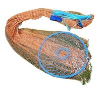 ZGHNASHUN Rezzaglio da Pesca Cast Network con Pendente in Acciaio Intrecciata Lancio a Mano Rete da Pesca Grande reti di Anelli Blu plastica for la(480)
