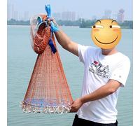 ZGHNASHUN Rezzaglio da Pesca Landing Net Fish Cast Network Rete Pesca Trappola Fly con Platina di Ferro reti Pesce Rete(540)