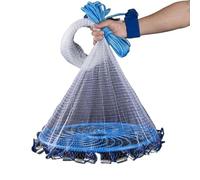 ZGHNASHUN Rezzaglio da Pesca Rete da Lancio a Mano, Rete Pesca e Caccia con Disco, Piccola a, Strumento for catturare Pesci all'aperto(A36)
