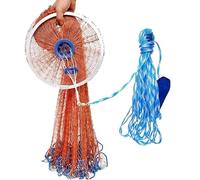 ZGHNASHUN Rezzaglio da Pesca Rete da Pesca Portatile con Piombo in Acciaio Resistente all'Usura, Rete for la Cattura dei Pesci a Mano(Size 300cm)
