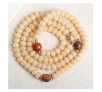 ZGHQHCDRH, 108 Collana con braccialetto di perline Bodhi naturali stagionate, squisite perline di preghiera del Buddha for la preghiera, la meditazione, lo yoga