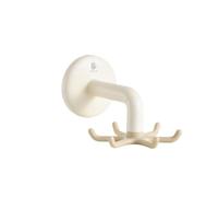 ZGHQHCDRH 2 ganci girevoli, gancio multifunzionale for pentole e cucchiai da cucina con ventosa a parete senza fori(Apricot)