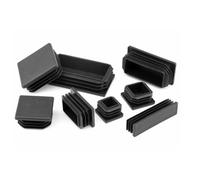 ZGHQHCDRH 20 Pezzi Tappo Tubo In Plastica Nera Antiurto, Utilizzato For Gambe Di Mobili, Tavoli E Sedie, Copertura Terminale Del Tubi Inserimento Gamba (OD 10-60mm) - Rettangolare(20 * 50MM)