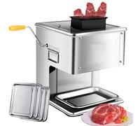 ZGHQHCDRH Acciaio inossidabile | Tritacarne | Con spessore di taglio regolabile 2,5-7 mm | Set coltelli staccabili | Affettatrice commerciale for alimenti,5(7mm)