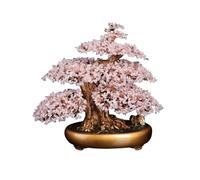 ZGHQHCDRH albero di cristalli, Albero dei soldi in cristallo di pietra preziosa, bonsai Feng Shui, for fortuna e ricchezza, decorazione da scrivania, decorazioni Fengshui(Pink)