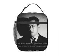 ZGHQHCDRH Albert Camus Ritratto in Bianco E Nero E Citazione Au Milieu De L Hiver J Apprenais Enfin One Lunchbag