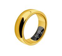 ZGHQHCDRH Anillo sanitario intelligente, monitoraggio salute in tempo reale (pressione sanguigna, temperatura, sonno), podometro preciso, analisi dati per benessere, uso quotidiano.(Gold,20#)