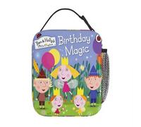 ZGHQHCDRH B-Ben And H-Holly Adventure Realm Sacchetto Isolato Pranzo Portatile Magic Haven Borsa Termica Riutilizzabile Lunch Box Tote Borsa per Cibo Esterno