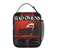 ZGHQHCDRH Bad Omens Metalcore Band Sacchetti isolati per Il Pranzo The Death of Peace of Mind Album Container Bags Portable Thermal Cooler Lunch Box