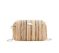 ZGHQHCDRH Borsa a tracolla versatile da donna con borsa di paglia arcobaleno, bella atmosfera, bella catena fotografica, zaino portatile(Brown)