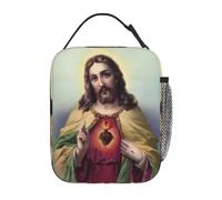 ZGHQHCDRH Borse per Il Pranzo di Gesù Cristo cattolico per L'Ufficio Scolastico Sacro Cuore di Gesù Scatole per Il Pranzo Termiche Portatili per la conservazione degli Alimenti