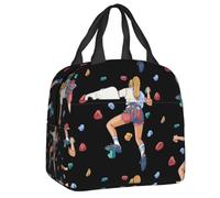 ZGHQHCDRH Borse per Il Pranzo Isolate termicamente da Arrampicata su Roccia da Boulder Personalizzate da Donna Boulder Climber Lunch Tote per Bambini Scatola di Cibo per Bambini della Scuola