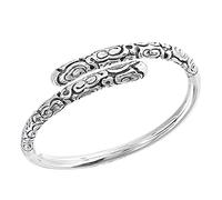 ZGHQHCDRH Bracciale, Bracciale Rigido Vintage a Forma di Vite con Fiore, Braccialetto Cinese, Gioielli in Argento da Donna, Regali di Compleanno for Sorelle, Amiche, Coppie