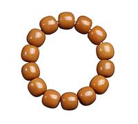 ZGHQHCDRH, Bracciale con perline di radice di Bodhi Bracciale con perline di Buddha a cerchio singolo naturale stagionato Bodhi for il canto della meditazione