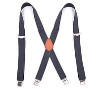 ZGHQHCDRH Bretelle, Bretelle nere resistenti for uomo elastiche regolabili con X-Back Accessori di abbigliamento alla moda da(Deep Grey)