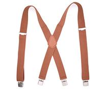 ZGHQHCDRH Bretelle, Bretelle nere resistenti for uomo elastiche regolabili con X-Back Accessori di abbigliamento alla moda da(Brown)