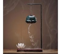 ZGHQHCDRH Bruciatore di incenso a Cascata, Bruciatore di incenso a Cono, bruciatore a Bastoncino, sospeso, a riflusso, Porta a Fumo
