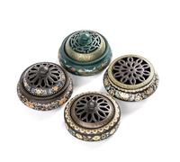 ZGHQHCDRH Bruciatore di incenso, Bruciatore di incenso Porta incensiere a riflusso Casa Camera Modo Colore Smalto