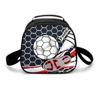 ZGHQHCDRH Calcio Tracolla su Un Lato Circolare Pranzo Borsa Borsa Portatile Viaggio Cibo Scatola Portatile Dispositivo di Raffreddamento Portatile Organizzatore Sacchetto da Picnic