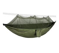 ZGHQHCDRH Campeggio all'aperto con capacità di carico Netto 200 kg, 260 cm x 140 cm, Paracadute in Nylon Leggero Portatile for Escursionismo Zaino in Spalla Corde da Viaggio moschettone