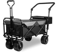 ZGHQHCDRH carrellino cucina Carrello pieghevole Carrello utilitario con maniglia push-pull regolabile per borsa posteriore, carro da spiaggia con ruota grande Carrello Mobile per Bevande