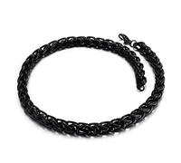 ZGHQHCDRH Catena di grano in acciaio inossidabile, collana a maglie 45 cm-65 cm