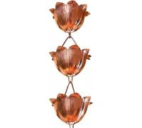 ZGHQHCDRH Catena di Pioggia, Coppa caraffa a catena grondaia, Cascata catena di Pioggia regolabile lunghezza collettore di acqua piovana, Discesa della catena della Pioggia, catena grondaia sospesa