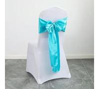 ZGHQHCDRH Cinturini per sedie, 20 pz/Set Telai for sedie in Raso, 17 * 275 cm Fiocchi in Nastro for Sedia in Seta Coprisedia Decorazione for Sedia for Banchetti di Nozze Feste Eventi Hotel(Lake Blue)