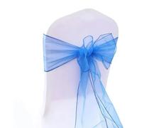 ZGHQHCDRH Cinturini per sedie, 25 Pezzi/Set Fodera for Sedia in Tessuto Tull di Organza Trasparente, Fascia for Fiocco, Decorazione for Banchetti for Feste di Nozze(Royal Blue)