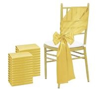 ZGHQHCDRH Cinturini per sedie, Verde Salvia, 24 Pezzi, 17 x 275 cm, fusti for sedie in Raso, Fiocchi, coprisedie, Nastri for Decorazioni for Feste, Banchetti Nuziali, Eventi(Gold)