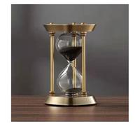 ZGHQHCDRH Clessidra, 1 3 5 10 15 30 Minuti, Orologio in Vetro, Regalo Creativo Unico, Decorazione for Ufficio Soggiorno(Black,15 Minutes)